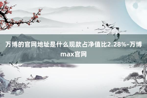 万博的官网地址是什么现款占净值比2.28%-万博max官网